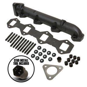 Ford F550 Performance Exhaust - Driver Side - BD Diesel - BD Diesel Driver Side Exhaust Manifold Kit with High-Silicon Ductile Casting - High Temp Black Coated - `11-`19